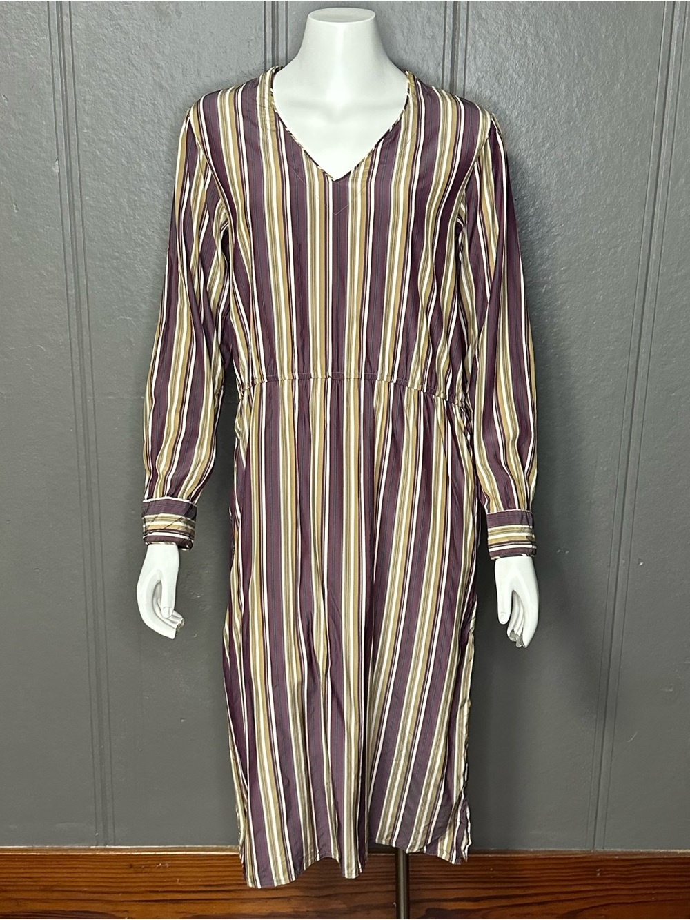 Vintage Diane Von Furstenberg Striped Silk Dress